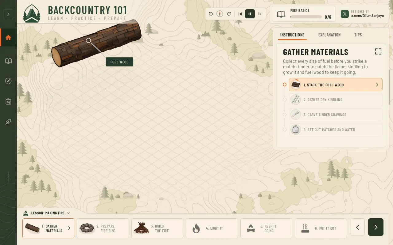Backcountry 101 첫 화면